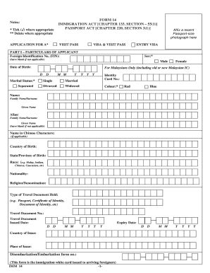 ICA Form 14