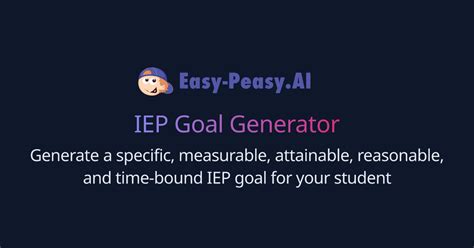 IEP Goal AI Generator