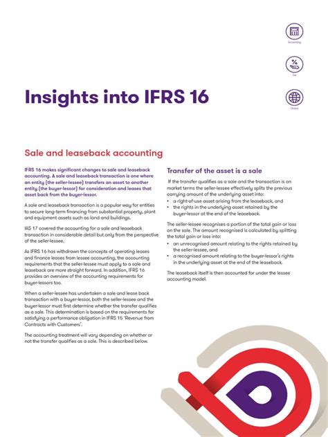 IFRS 16 Sale and Leaseback Accounting: Maximizing Value in 2025 and Beyond