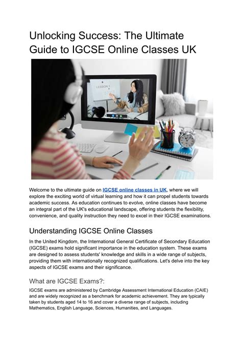 IGCSE: Unlocking Educational Excellence for Global Success