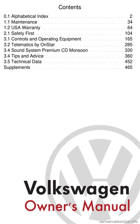 INDEX OF VOLKSWAGEN PASSAT OWNERS MANUAL Ebook PDF