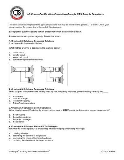 INFOCOMM CTS TEST QUESTIONS Ebook Kindle Editon