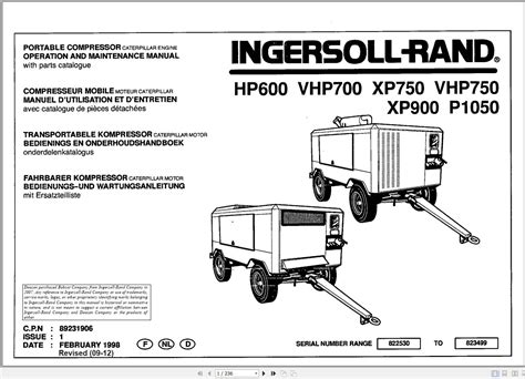 INGERSOLL RAND AIR COMPRESSOR MANUAL XP 900 Ebook Reader