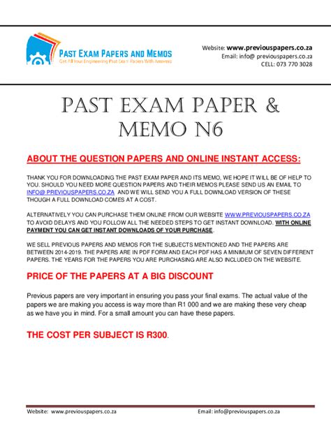 INSTALLATION RULES PREVIOUS QUESTION PAPERS AND MEMORANDUM Ebook PDF