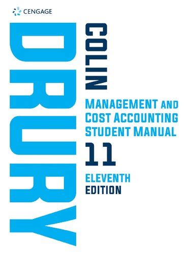 INSTRUCTOR MANUAL COLIN DRURY MANAGEMENT ACCOUNTING Ebook Kindle Editon