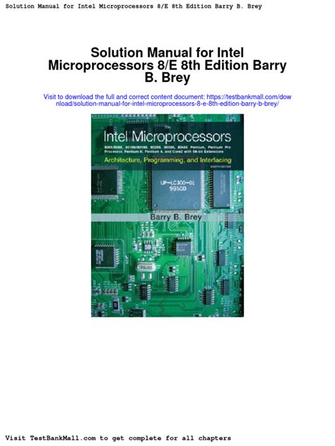 INTEL MICROPROCESSOR BARRY BREY SOLUTION MANUAL Ebook Reader