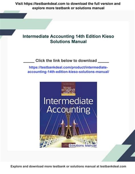 INTERMEDIATE ACCOUNTING 14E SOLUTIONS MANUAL Ebook Kindle Editon