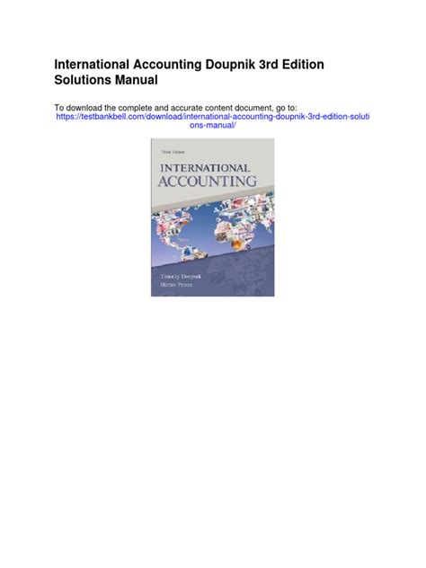 INTERNATIONAL ACCOUNTING DOUPNIK 3RD SOLUTIONS MANUAL FREE Ebook Doc