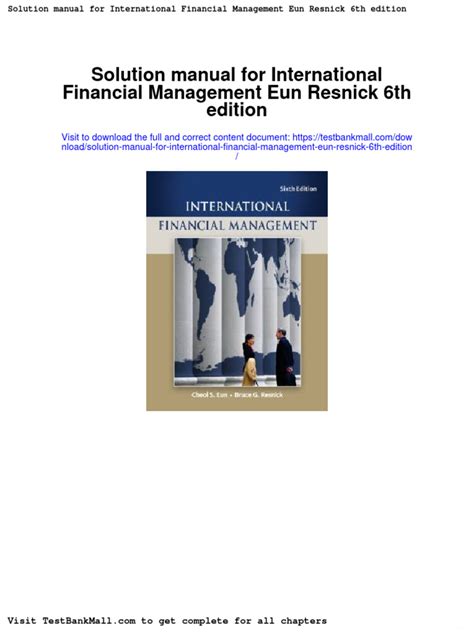 INTERNATIONAL FINANCE 6TH EDITION EUN RESNICK Ebook Reader