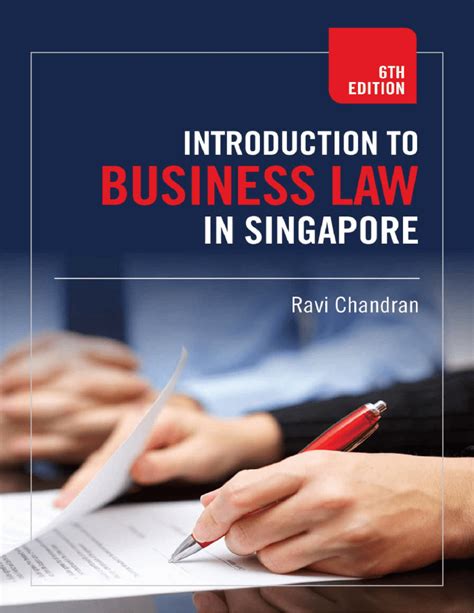 INTRODUCTION TO BUSINESS LAW IN SINGAPORE  BY DR. RAVI CHANDRAN PDF BOOK Epub