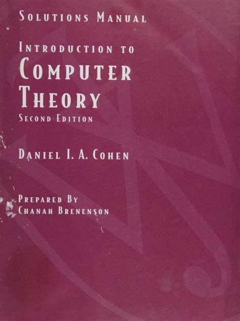 INTRODUCTION TO COMPUTER THEORY SOLUTION MANUAL Ebook Kindle Editon