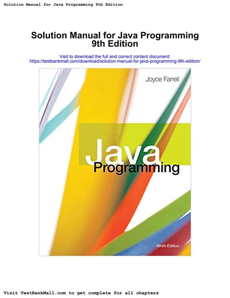 INTRODUCTION TO JAVA PROGRAMMING 9TH EDITION SOLUTION MANUAL Ebook PDF