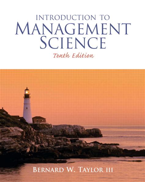 INTRODUCTION TO MANAGEMENT SCIENCE SOLUTIONS MANUAL TAYLOR Ebook Epub