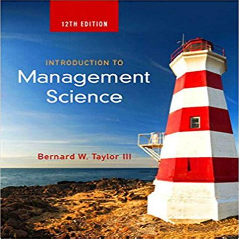 INTRODUCTION TO MANAGEMENT SCIENCE SOLUTIONS MANUAL TAYLOR Ebook Epub