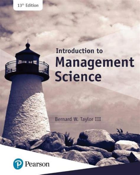 INTRODUCTION TO MANAGEMENT SCIENCE TAYLOR PDF Ebook PDF