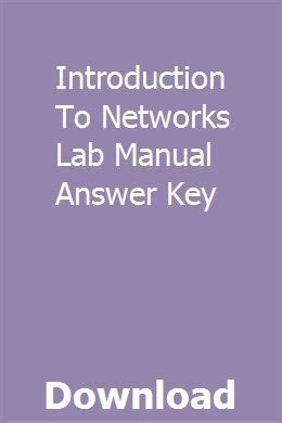 INTRODUCTION TO NETWORKS LAB MANUAL ANSWER KEY Ebook Kindle Editon