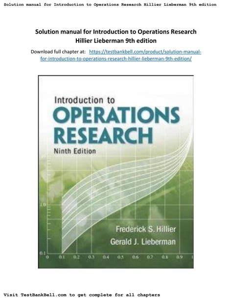 INTRODUCTION TO OPERATIONS RESEARCH HILLIER LIEBERMAN SOLUTION MANUAL Ebook PDF