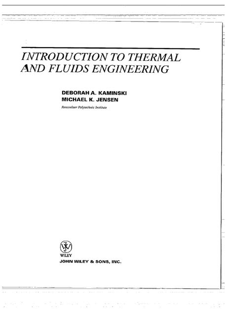 INTRODUCTION TO THERMAL AND FLUIDS ENGINEERING SOLUTIONS MANUAL Ebook Doc