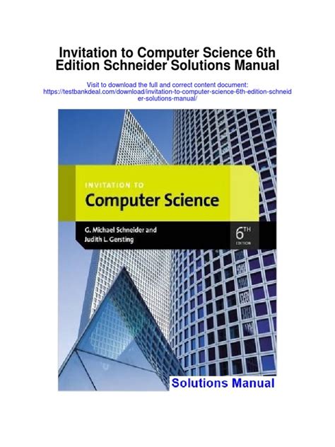 INVITATION TO COMPUTER SCIENCE 6TH EDITION SOLUTIONS Ebook PDF