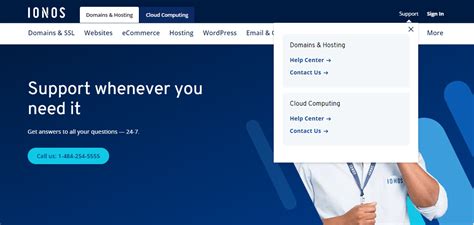 IONOS customer support options for US users