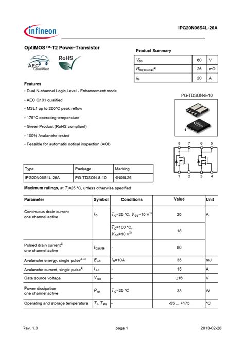 IPG20N06S4L-26A