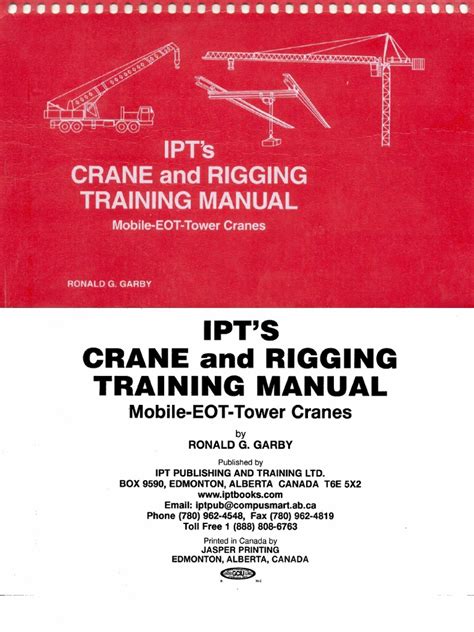 IPT CRANE AND RIGGING TRAINING MANUAL Ebook PDF
