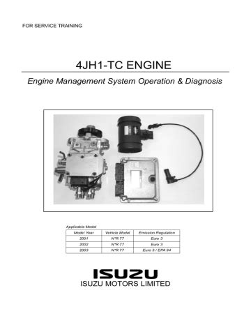 ISUZU SERVICE MANUAL FOR 4HL1 ENGINES Ebook Reader