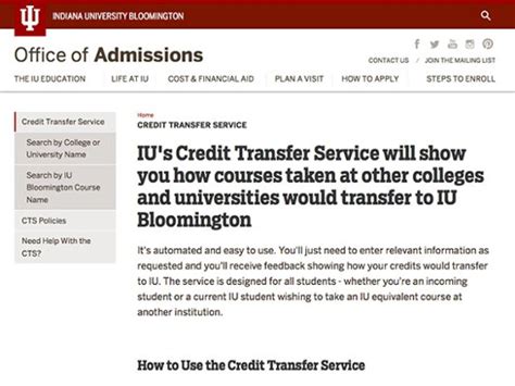 IU Bloomington Credit Transfer: A Comprehensive Guide