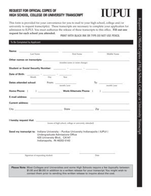 IUPUI Request Transcript: A Comprehensive Guide