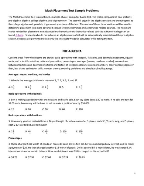 IUSD ALGEBRA PLACEMENT TEST SAMPLE Ebook Epub