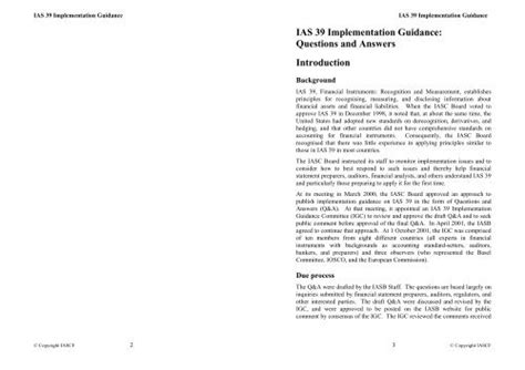 Ias 39 Implementation Guidance Questions And Answers Doc