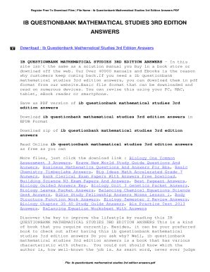 Ib Questionbank Mathematical Studies 3rd Edition Answers Ebook Doc