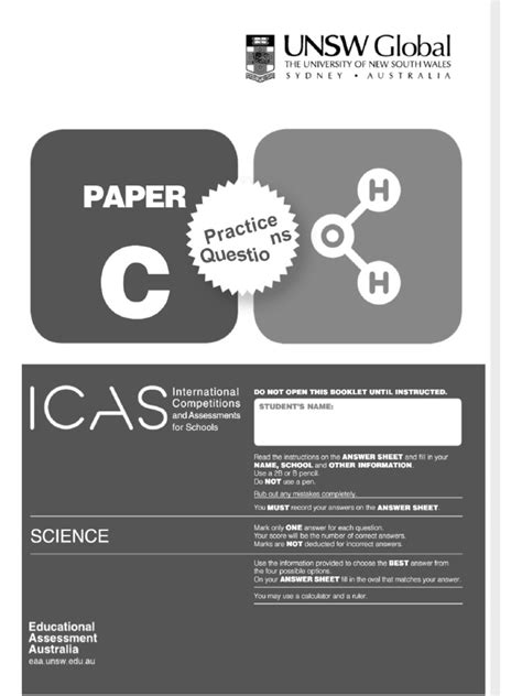 Icas 2012 Science Answers Doc