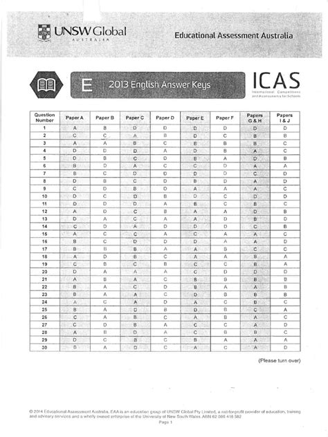 Icas 2013 Computer Answers Doc