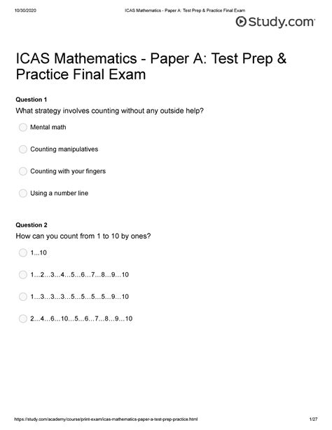 Icas 2013 Maths Answers Reader
