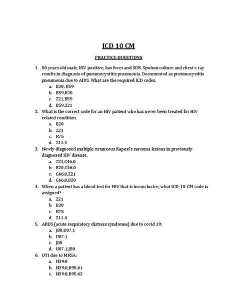 Icd 10 Practice Test With Answers Epub