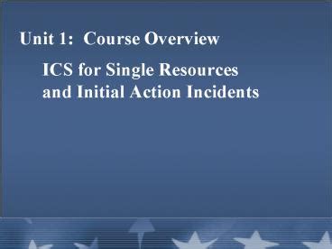 Ics For Single Resources And Initial Action Incidents Answers Epub