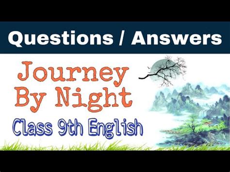 Icse Question Answers Journey By Night Kindle Editon