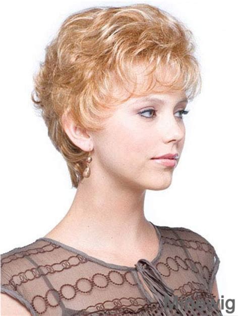 Ideal Blonde Wavy Cropped Celebrity Wigs For Cancer