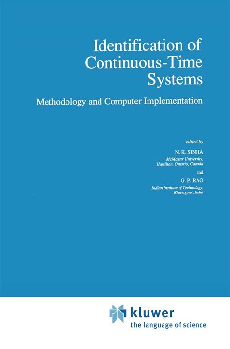 Identification of Continuous-Time Systems Methodology and Computer Implementation Reader