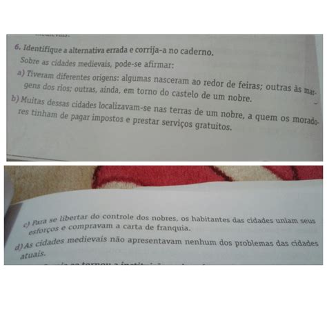 Identifique a Alternativa Errada e Corrija no Caderno