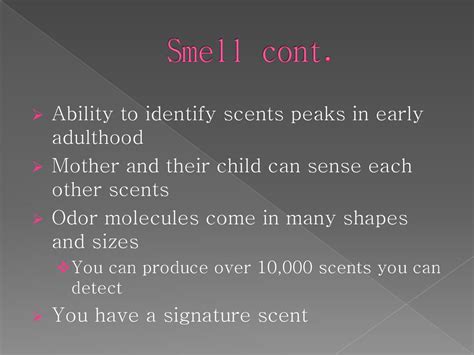 Identify the scents: