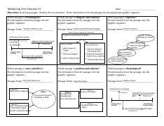 Identifying Text Structure 1 Answer Key Reader