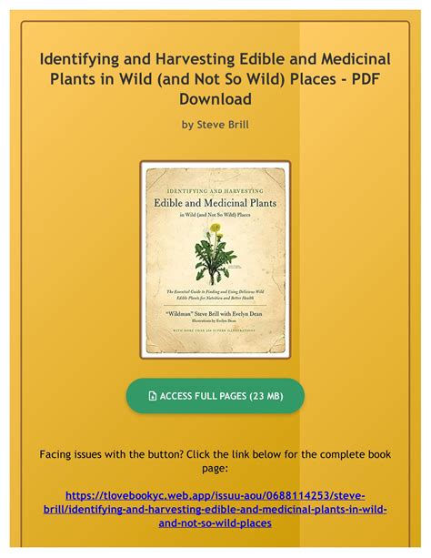 Identifying and Harvesting Edible and Medicinal Plants in Wild and Not So Wild Places Doc