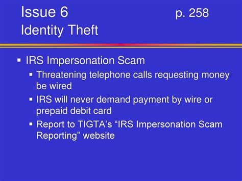 Identity Theft and Impersonation: