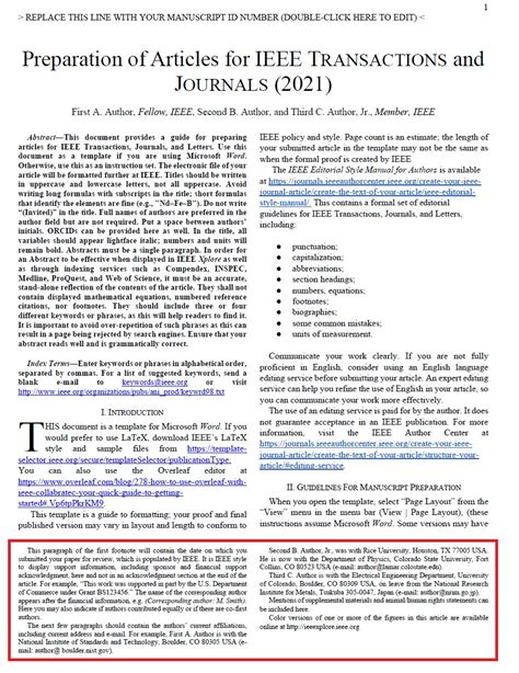 Ieee Overleaf Template