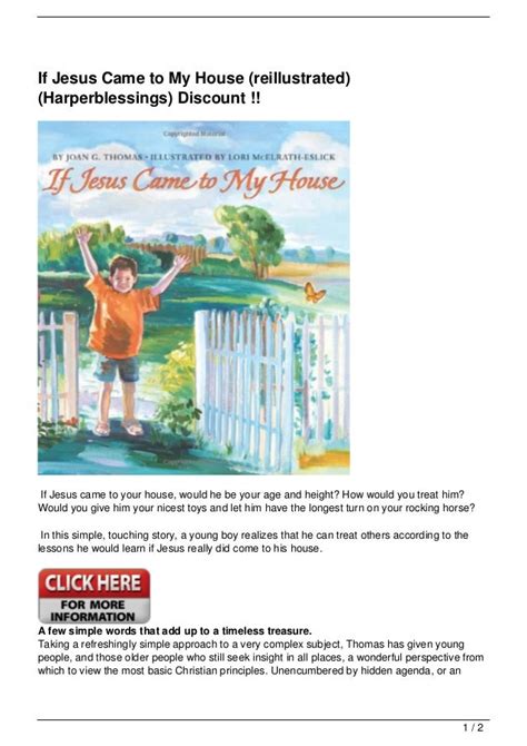 If Jesus Came to My House (reillustrated) (HarperBlessings) PDF