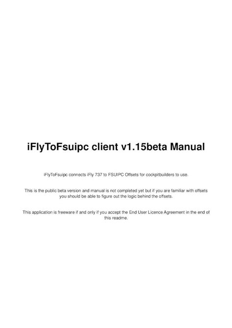 Iflytofsuipc Client V1 15beta Manual Flightdeck Solutions Epub