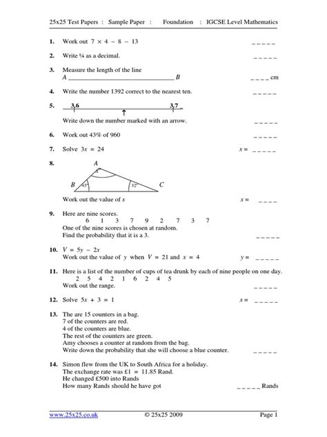 Igcse Edexcel Exam Maths Papers PDF Kindle Editon