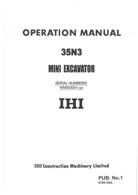 Ihi 35n Operator Manual Ebook Epub